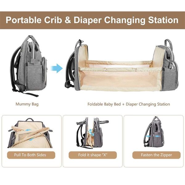 diaper bags multifunctional foldable mommy bag folding bed 2 in one waterproof easy to clean large capacity
diaper bags multifunctional foldable mommy bag folding bed 2 in one waterproof easy to clean large capacity