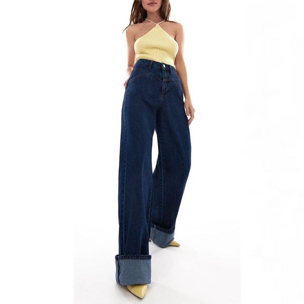 oversize women's jeans loose wide leg denim pants woman high waist female dark blue trousers vintage clothes
oversize women's jeans loose wide leg denim pants woman high waist female dark blue trousers vintage clothes