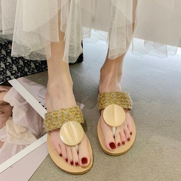 slippers flat woven flip-flopfor women summer 2021 fashion casual beach shoes low-heel outside wear solid rubber sole, Black
slippers flat woven flip-flopfor women summer 2021 fashion casual beach shoes low-heel outside wear solid rubber sole, Black