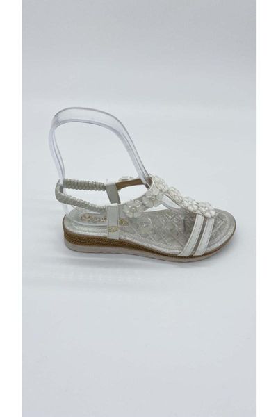 sandals women's flat rocky white, Black