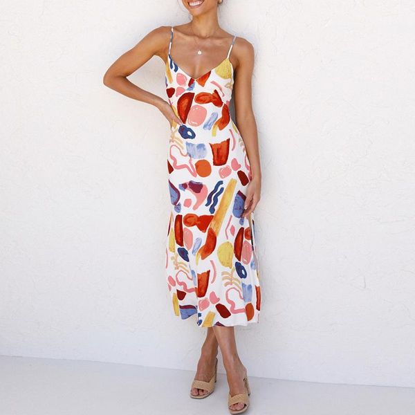 casual dresses colorful print midi split dress for women summer spaghetti strap v neck a-line party female vestidos 2021, Black;gray
casual dresses colorful print midi split dress for women summer spaghetti strap v neck a-line party female vestidos 2021, Black;gray