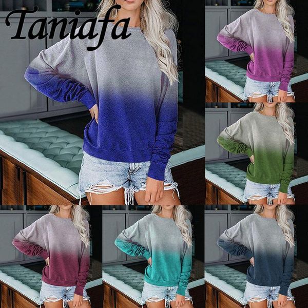 women's hoodies & sweatshirts fashion autumn gradient color sweatshirt women o-neck pullover casual long sleeve loose blouse, Black
women's hoodies & sweatshirts fashion autumn gradient color sweatshirt women o-neck pullover casual long sleeve loose blouse, Black