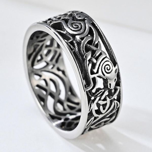 norwegian nordic viking celtic werewolf open knotwork edged mood ring titanium steel women men party wedding rings cluster, Golden;silver
norwegian nordic viking celtic werewolf open knotwork edged mood ring titanium steel women men party wedding rings cluster, Golden;silver