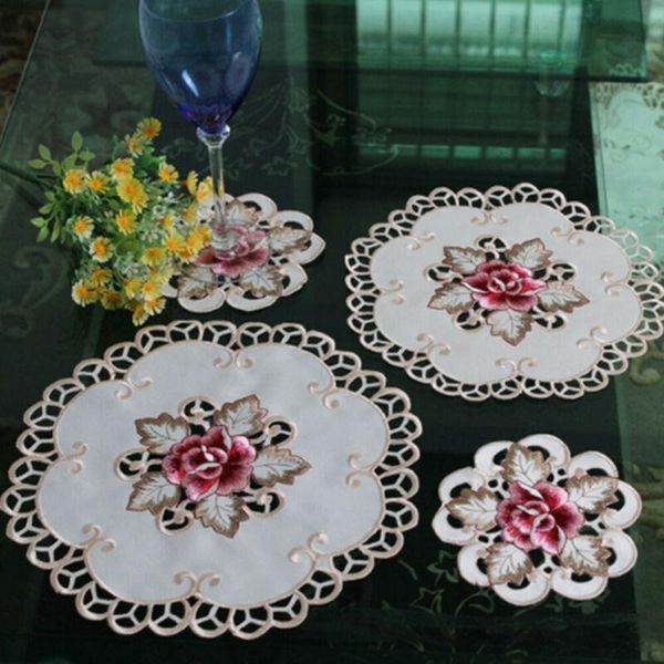 mats & pads 4pcs round embroidered flower dining table placemat non-slip furniture decoration mat coffee cup
mats & pads 4pcs round embroidered flower dining table placemat non-slip furniture decoration mat coffee cup