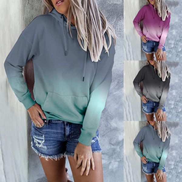 women's hoodies & sweatshirts autumn winter fashion casual gradient color printed long sleeve hoodie loose o-neck plus size pullovers, Black
women's hoodies & sweatshirts autumn winter fashion casual gradient color printed long sleeve hoodie loose o-neck plus size pullovers, Black