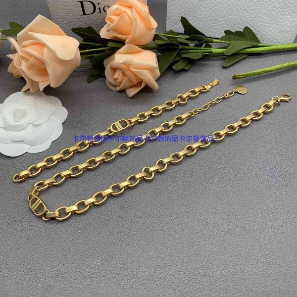 luxury designer fashion necklace ins net red thick chain bracelet men's and women's d di jia cd letter hip hop same set, Red;brown
luxury designer fashion necklace ins net red thick chain bracelet men's and women's d di jia cd letter hip hop same set, Red;brown