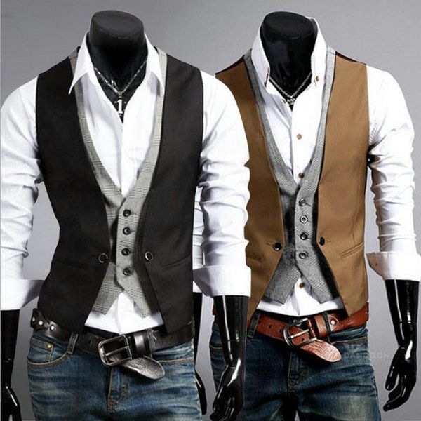 men's vests men vest british slim fake two-piece plus size silm sleeveless jacket spring and autumn casual clothing lugentolo, Black;white
men's vests men vest british slim fake two-piece plus size silm sleeveless jacket spring and autumn casual clothing lugentolo, Black;white