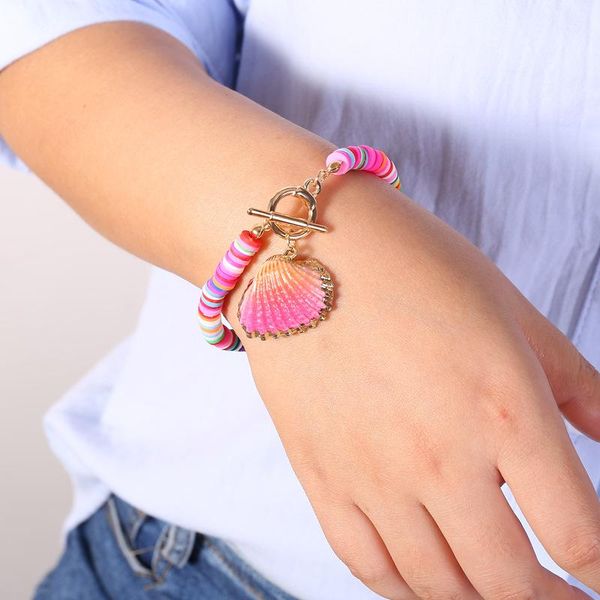 charm bracelets colorful bohemian scallop shell bangles color soft polymer clay beads bracelet for women beach femme jewelry gift, Golden;silver
charm bracelets colorful bohemian scallop shell bangles color soft polymer clay beads bracelet for women beach femme jewelry gift, Golden;silver