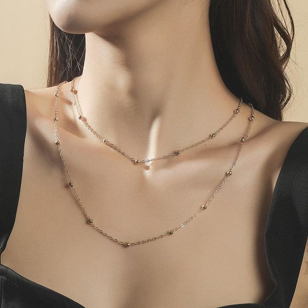 chains simple gold color beads chain choker necklace for women thin on neck pearl pendant jewelry 2021 fashion collar girl, Silver
chains simple gold color beads chain choker necklace for women thin on neck pearl pendant jewelry 2021 fashion collar girl, Silver