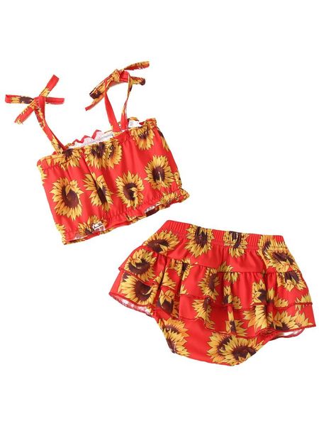 clothing sets 2021 baby girls three-piece clothes set floral printed pattern suspender + culottes headdress dark blue/ tangerine/ beige, White
clothing sets 2021 baby girls three-piece clothes set floral printed pattern suspender + culottes headdress dark blue/ tangerine/ beige, White