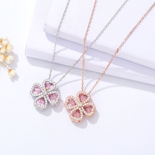 shi jiaqi's heart-shaped revolving clover crystal necklace with diamond petals and fresh clavicle chain for girl friend, Silver
shi jiaqi's heart-shaped revolving clover crystal necklace with diamond petals and fresh clavicle chain for girl friend, Silver