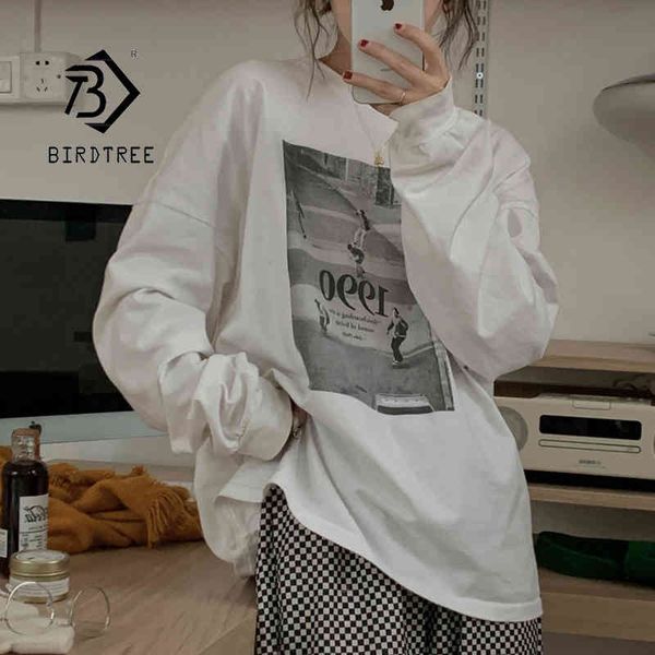 spring women's vintage picture printed cotton t shirt long sleeve o neck loose tee casual korean style office lady t12940x 210416, White
spring women's vintage picture printed cotton t shirt long sleeve o neck loose tee casual korean style office lady t12940x 210416, White