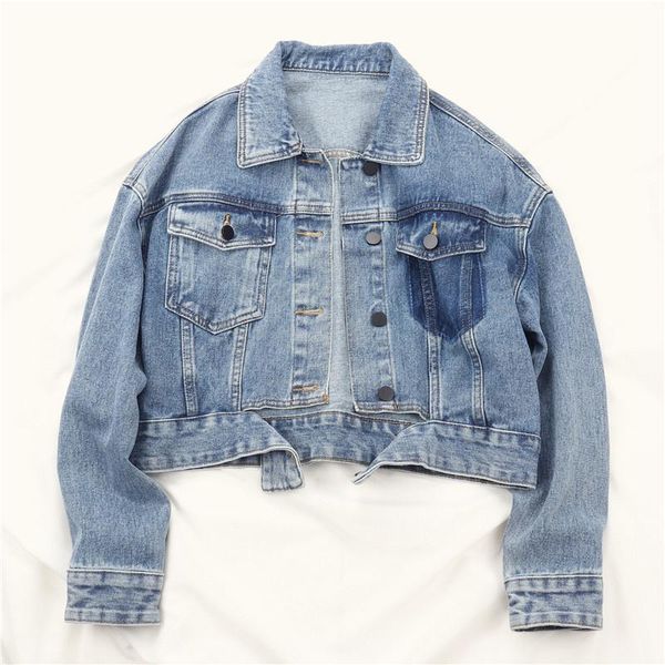 women's jackets korean fashion denim jacket women loose long sleeve outerwear autumn vintage washed short jeans female casual basic coa, Black;brown
women's jackets korean fashion denim jacket women loose long sleeve outerwear autumn vintage washed short jeans female casual basic coa, Black;brown