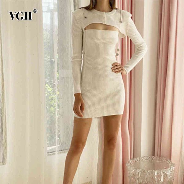 vgh patchwork metal hollow out dress for women long sleeve o neck elastic knitted high waist slim party dress fashion 210421, Black;gray
vgh patchwork metal hollow out dress for women long sleeve o neck elastic knitted high waist slim party dress fashion 210421, Black;gray