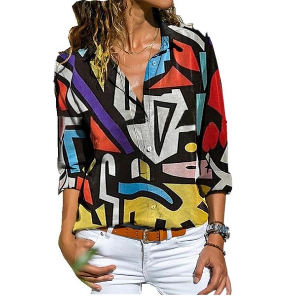 women's blouses & shirts 2021 spring summer women and vintage plaid floral print casual office shirt blusas mujer, White
women's blouses & shirts 2021 spring summer women and vintage plaid floral print casual office shirt blusas mujer, White