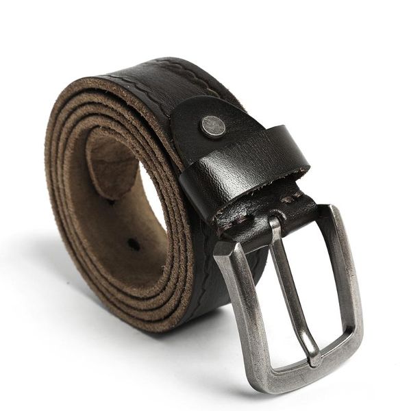 men genuine leather belt layer casual waist steel buckle male waistband cummerbund belts, Black;brown
men genuine leather belt layer casual waist steel buckle male waistband cummerbund belts, Black;brown