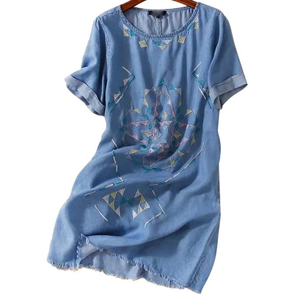 casual dresses tencel embroidery denim women short sleeve o-neck mini sweet female summer vestiods outwear 4eft, Black;gray
casual dresses tencel embroidery denim women short sleeve o-neck mini sweet female summer vestiods outwear 4eft, Black;gray