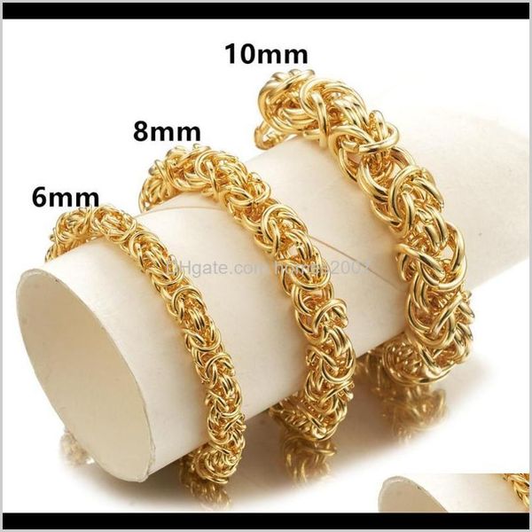 link bracelets jewelrybyzantine chain mens bracelet 316lstainless steel sier color/gold color 6/8/10mm jewelry gift 711inch dro, Black
link bracelets jewelrybyzantine chain mens bracelet 316lstainless steel sier color/gold color 6/8/10mm jewelry gift 711inch dro, Black