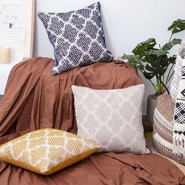 cushion/decorative pillow handmade cushion cover grey yellow blue morroccan pattern stirp knots square 45x45cm for home decor
cushion/decorative pillow handmade cushion cover grey yellow blue morroccan pattern stirp knots square 45x45cm for home decor