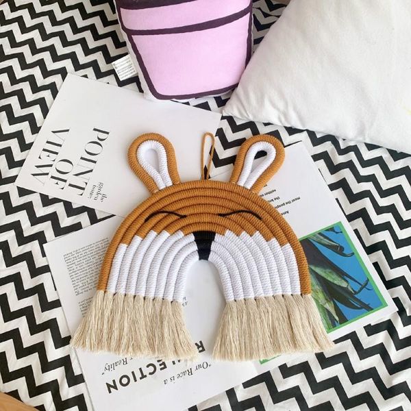 handmade children room woven cotton rope animal hanging decoration rainbow wall decor decorative objects & figurines
handmade children room woven cotton rope animal hanging decoration rainbow wall decor decorative objects & figurines