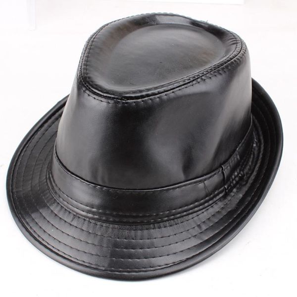 wide brim hats pu leather hat 2021 autumn and winter men mature fashion british leisure stage warm gentleman, Blue;gray
wide brim hats pu leather hat 2021 autumn and winter men mature fashion british leisure stage warm gentleman, Blue;gray
