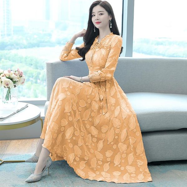 casual dresses for women 2021 spring autumn long sleeve women's jacquard chiffon dress big swing party vestidos, Black;gray
casual dresses for women 2021 spring autumn long sleeve women's jacquard chiffon dress big swing party vestidos, Black;gray