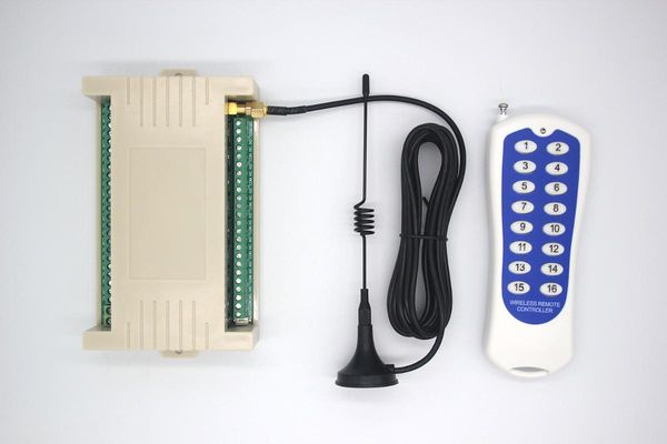 smart home control dc 12v 24v 16 channels wireless relay rf remote switch receiver+16 button transmitter high range with antenna
smart home control dc 12v 24v 16 channels wireless relay rf remote switch receiver+16 button transmitter high range with antenna