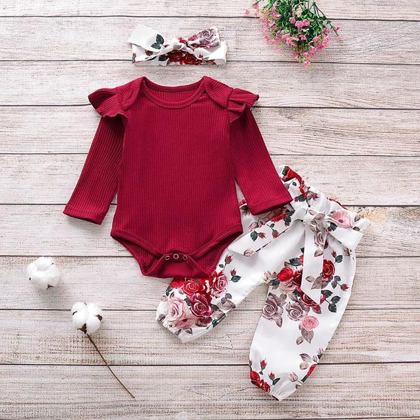 infant baby girl clothes ruffles solid romper long sleeve + floral pants headband outfits roupa infantil menina clothing sets, White
infant baby girl clothes ruffles solid romper long sleeve + floral pants headband outfits roupa infantil menina clothing sets, White