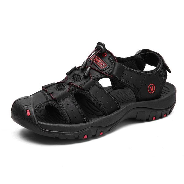 sandals korean design men's leisure beach breathable summer shoes covers toe sandalias para hombre natural leather sandalen male, Black
sandals korean design men's leisure beach breathable summer shoes covers toe sandalias para hombre natural leather sandalen male, Black