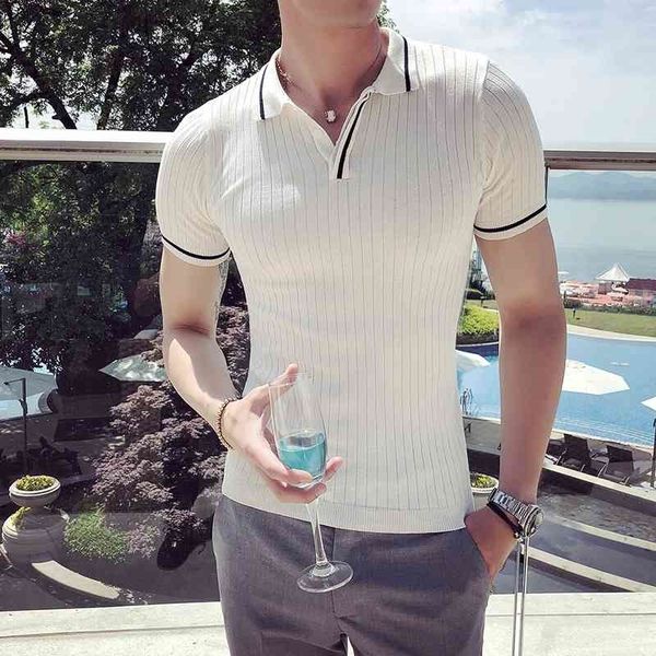 british style summer polo shirt men fashion streetwear knitted polo homme breathable slim fit short sleeve polo hombre 3xl 210401, White;black
british style summer polo shirt men fashion streetwear knitted polo homme breathable slim fit short sleeve polo hombre 3xl 210401, White;black