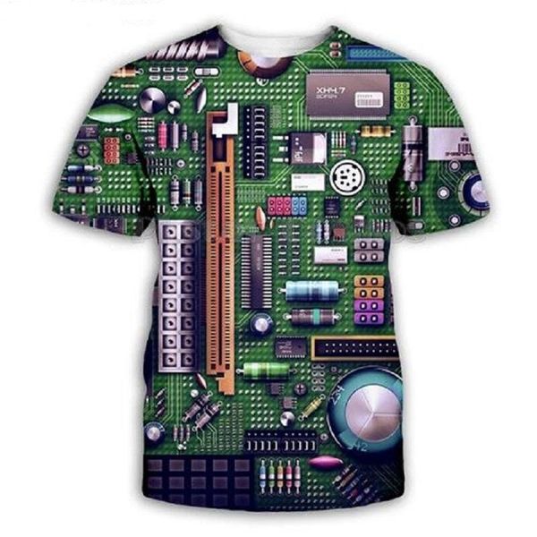 electronic chip hip hop tee male 3d full printed short sleeve original harajuku style female/male/female men's t-shirts, White;black
electronic chip hip hop tee male 3d full printed short sleeve original harajuku style female/male/female men's t-shirts, White;black