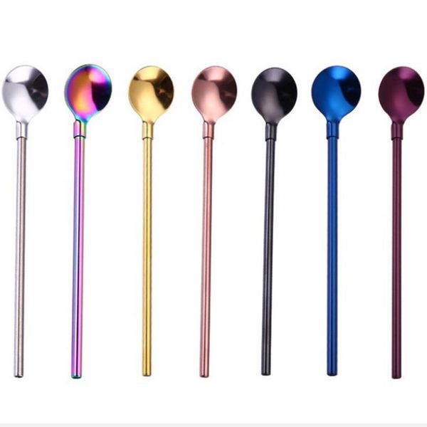 drinking straws metal environmental protection 304 stainless steel spoon long handle straw stirring gold-plated color
drinking straws metal environmental protection 304 stainless steel spoon long handle straw stirring gold-plated color