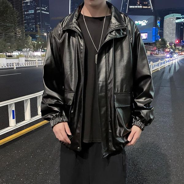oversized faux leather jackets mens casual loose windbreaker coats 2021 autumn hip hop men's fur &, Black
oversized faux leather jackets mens casual loose windbreaker coats 2021 autumn hip hop men's fur &, Black