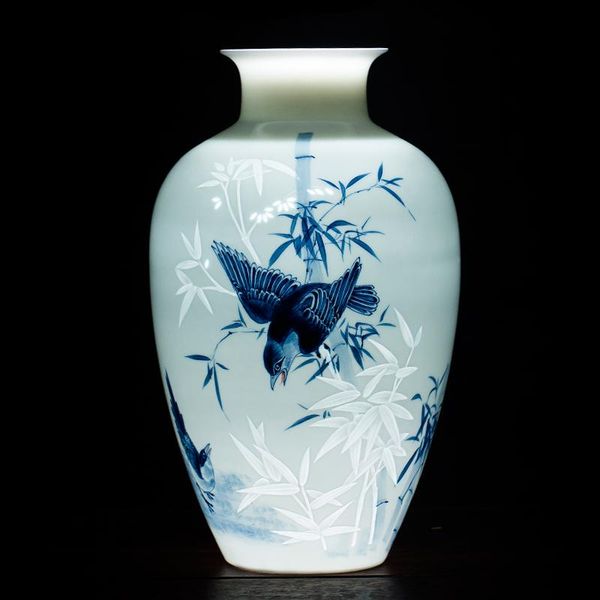vases jingdezhen ceramic hand-painted blue and white porcelain flower arranging ornaments chinese thinlets home furnishings vase
vases jingdezhen ceramic hand-painted blue and white porcelain flower arranging ornaments chinese thinlets home furnishings vase