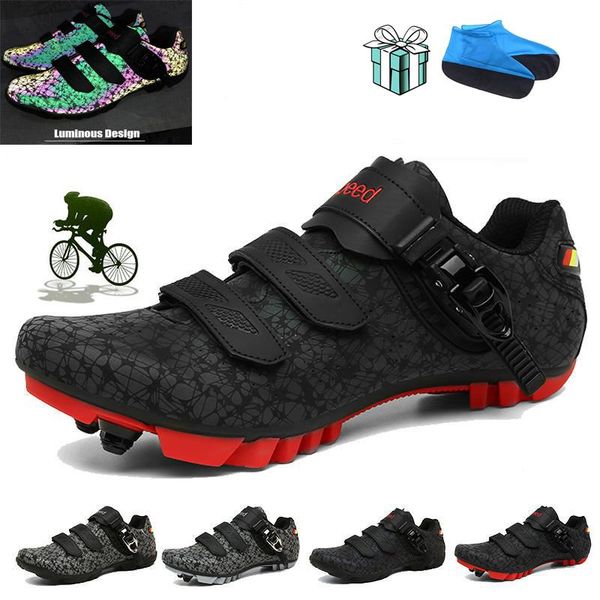 luminous mtb cycling shoes women outdoor sport bicycle self-locking professional sneakers racing road men trainer footwear, Black 
luminous mtb cycling shoes women outdoor sport bicycle self-locking professional sneakers racing road men trainer footwear, Black