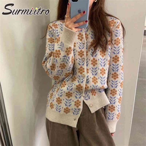 spring autumn korean ins floral knitted cardigan women o neck long sleeve female sweater coat knitwear 210421, White
spring autumn korean ins floral knitted cardigan women o neck long sleeve female sweater coat knitwear 210421, White