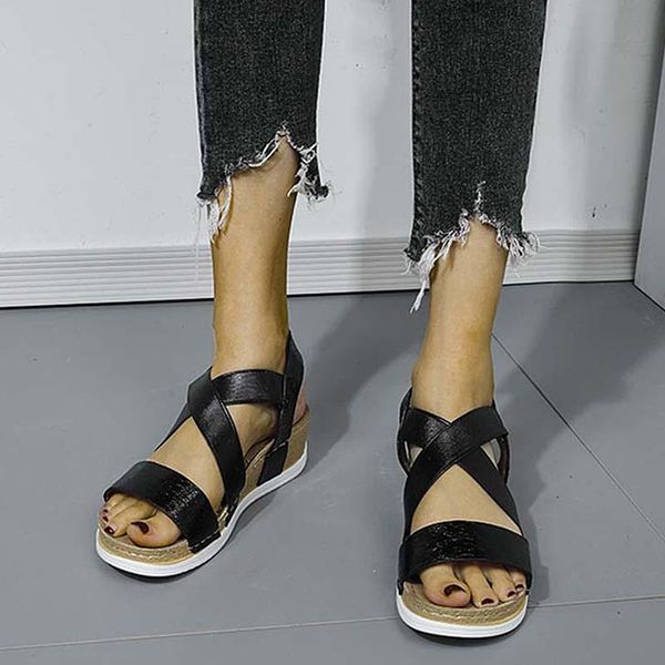 sandals fashion shoes for women 2021 wedge golden breathable platform thick sole ladies flat sandalias mujer, Black
sandals fashion shoes for women 2021 wedge golden breathable platform thick sole ladies flat sandalias mujer, Black