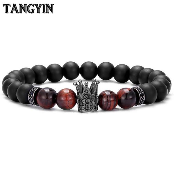 charm bracelets 2021 design gold crown men bracelet pave zirconia matte stone beads for and women jewelry pulsera, Golden;silver
charm bracelets 2021 design gold crown men bracelet pave zirconia matte stone beads for and women jewelry pulsera, Golden;silver