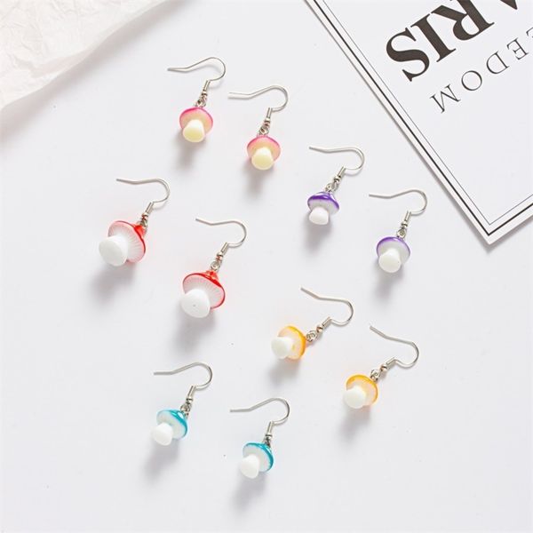 new sweet three-dimensional cute simulation wave point small mushroom creative earrings, Black
new sweet three-dimensional cute simulation wave point small mushroom creative earrings, Black