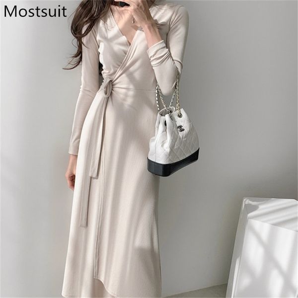 v-neck korean party long dress women full sleeve lace-up belted solid slim basic dresses elegant ladies vestidos femme 210513, Black;gray
v-neck korean party long dress women full sleeve lace-up belted solid slim basic dresses elegant ladies vestidos femme 210513, Black;gray