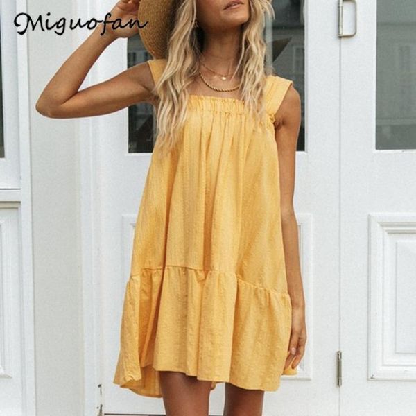 miguofan solid mini slip dresses women yellow oversized casual ladies summer beach vestidos plus dress female 2021 fashion, Black;gray
miguofan solid mini slip dresses women yellow oversized casual ladies summer beach vestidos plus dress female 2021 fashion, Black;gray
