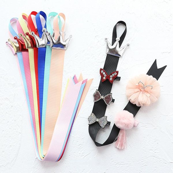 hair accessories lovely clip organizer handmade crown long bow holder grosgrain ribbon barrette holders belt for girls, Slivery;white
hair accessories lovely clip organizer handmade crown long bow holder grosgrain ribbon barrette holders belt for girls, Slivery;white