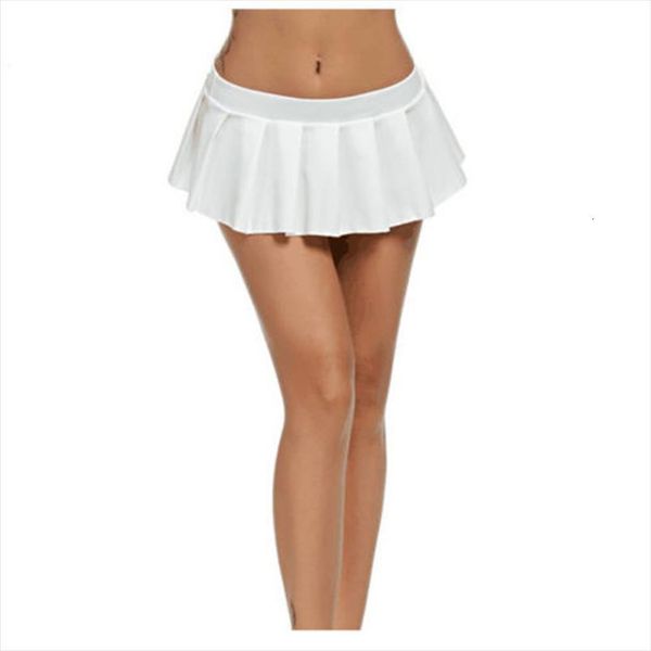 solid pleated mini short women skirts night club dancing costume outfit, Black