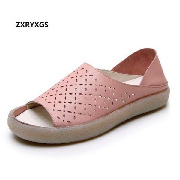 fish mouth cowhide hollow summer leather sandals women casual comfortable flat soft bottom plus size, Black
fish mouth cowhide hollow summer leather sandals women casual comfortable flat soft bottom plus size, Black