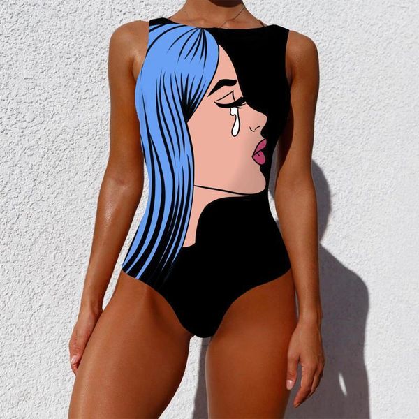 women's swimwear 2021 print one piece swimsuit female vintage women bathing suit plus size beachwear brazilian halter swim, White;black
women's swimwear 2021 print one piece swimsuit female vintage women bathing suit plus size beachwear brazilian halter swim, White;black