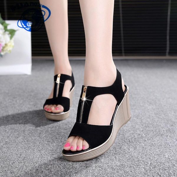 women sandals summer platform high heels sandal shoes ladies wedge sandalia plataforma jdd95, Black
women sandals summer platform high heels sandal shoes ladies wedge sandalia plataforma jdd95, Black