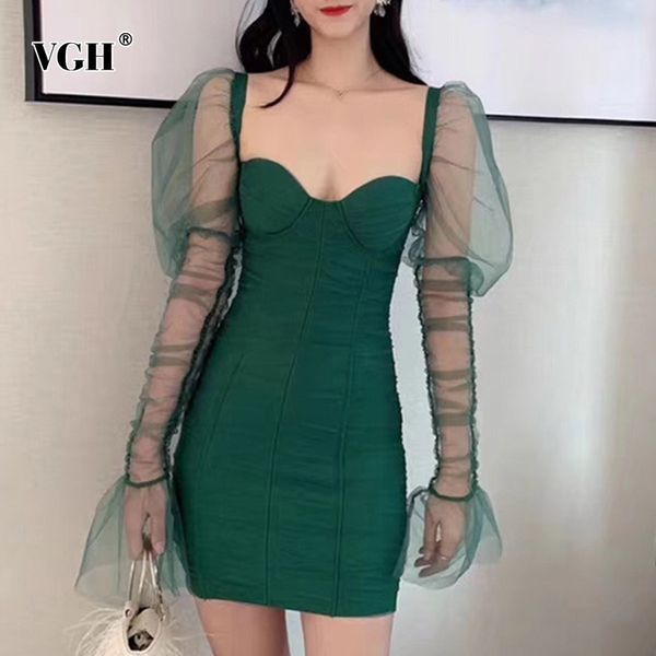 vgh puff long sleeve dresses for femael square collar high waist slimming ruched patchwork mesh women's elegant dress tide new 210421, Black;gray
vgh puff long sleeve dresses for femael square collar high waist slimming ruched patchwork mesh women's elegant dress tide new 210421, Black;gray