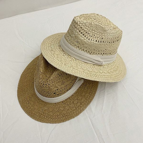jazz hat summer women wide brim seagrass straw hat with ribbon fashion lady sun hats panama beach cap solid color, Blue;gray
jazz hat summer women wide brim seagrass straw hat with ribbon fashion lady sun hats panama beach cap solid color, Blue;gray
