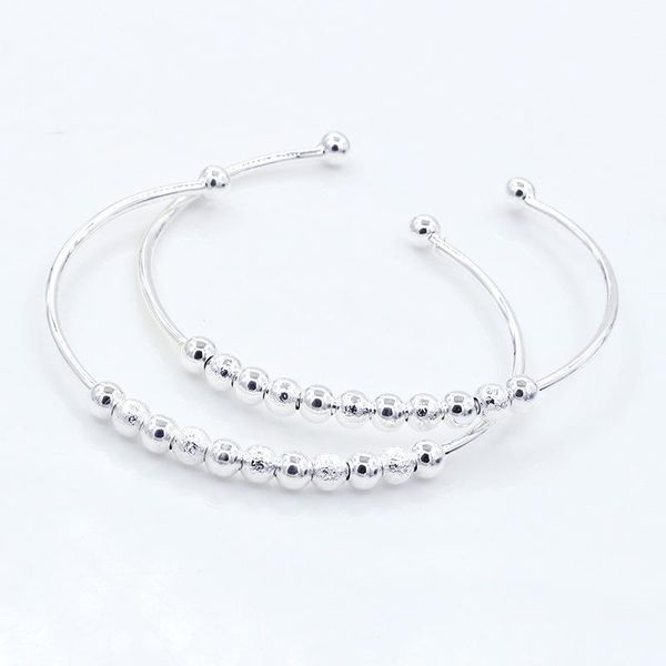 silver plated bracelets open transfer bead good luck bangles women bracelet for friend girl fashion jewelry gift bangle, Black
silver plated bracelets open transfer bead good luck bangles women bracelet for friend girl fashion jewelry gift bangle, Black