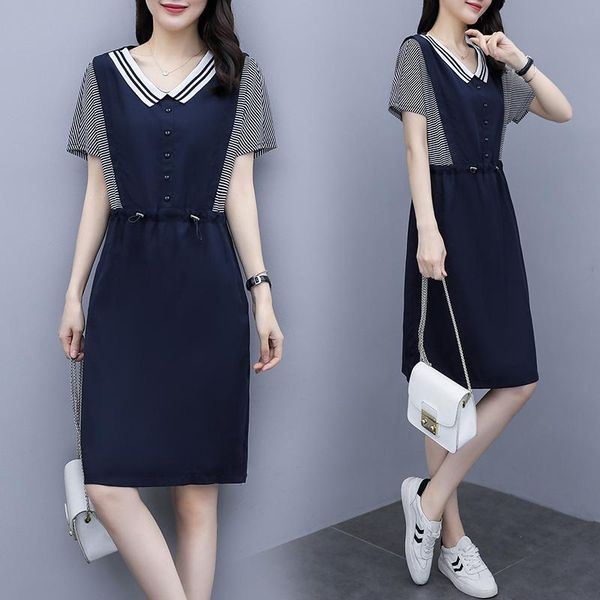 casual dresses women's dress with large and slim drawstring in 2021, Black;gray